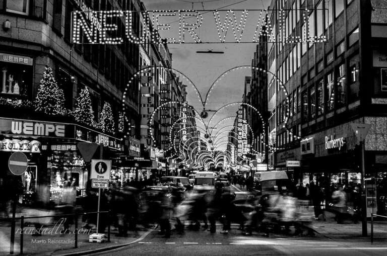 Reportage – Weihnachtseinkäufe am Neuen Wall, Hamburg 1988